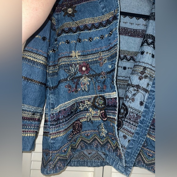 Vintage Orvis Embroidered Jean Jacket - Picture 6 of 16